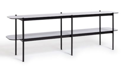 d47519cb3fe84ee462188b3c53826b1dd866ade8c730bd5db4acf764f6e7c238.jpg An Image of Habitat Neo 2 Shelf Large TV Unit - Black