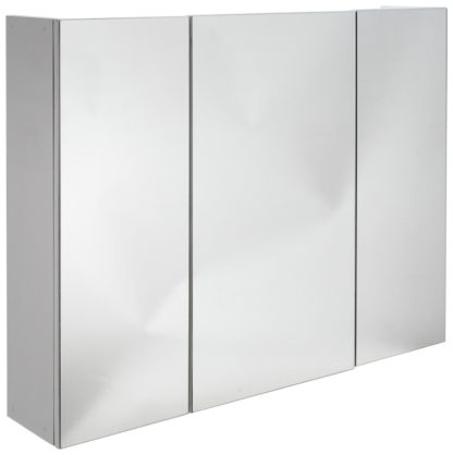 d6e1ef056a9e58833fc48fdaeed97ace66c90709e80d03b670032f23ba596fe7.jpg An Image of Argos Home 3 Door Mirrored Cabinet - White