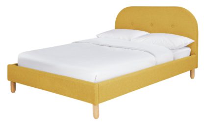 dbfbdb847483bccd4fed2dbc4c3902a59a82c756b5e3b914bd4097f44021cf99.jpg An Image of Habitat Elin Small Double Bed Frame - Mustard