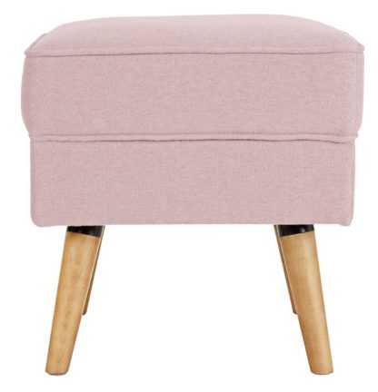 dcc19c30ca70211b5358270660330887d01ba2cc2941ac9eb3a1392293792d17.jpg An Image of Habitat Callie Fabric Footstool - Blush Pink