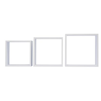 ddbf5a60127e6667f55d01dab469eb0f3af7894c1b2c4b3cd20aea13a902b23a.jpg An Image of Triple Square White Cube Shelves White