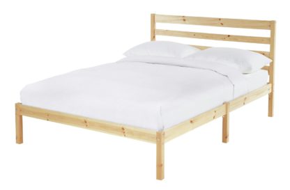 df7c98c598aa62e763ddb8328bd0e64f09338ced56cd50df4441acd8cd19b561.jpg An Image of Habitat Kaycie Double Bed Frame - Pine