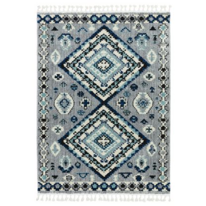 e5a51f7a47f7079106b4c9473aeb3d7b6a7c91f7db6ebb405e5c91cafa34a7c0.jpg An Image of Asiatic Cyrus Persian Shaggy Rectangle Rug - 120x170cm -Blue