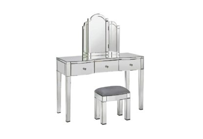 e749ad85bcb085783b9b28f1b8dd3269a00ba58daf047f785aaf471a6940a5ca.jpg An Image of Argos Home Canzano Mirrored 3 Drawer Dressing Table Set