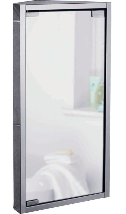 eb433b5ef9ba7e6bf7ecbfcb9ad94754ebd841e87f142fc0713f7d9e4250ec10.jpg An Image of Argos Home Stainless Steel 1 Door Mirrored Cabinet