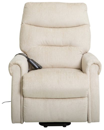ec4e6c90b8c0b0fb317d05f6565cca140987d1daceea69d348704ed6cbe3748f.jpg An Image of Argos Home Clarke Fabric Rise & Recline Chair - Ivory