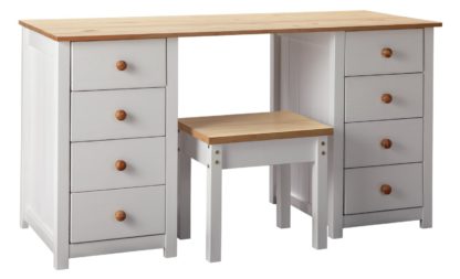 ed11474748275947942cefd53b308787b4994600d573a2c82eec8d110c2078c7.jpg An Image of Habitat Scandinavia Dressing Table & Stool - Two Tone
