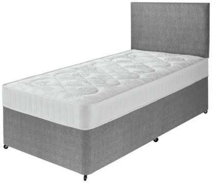 eeb0483080e9229513f3cd1405810b895c498c761807c104532c0cd7a508f3e0.jpg An Image of Argos Home Elmdon Comfort Single Divan Bed - Grey