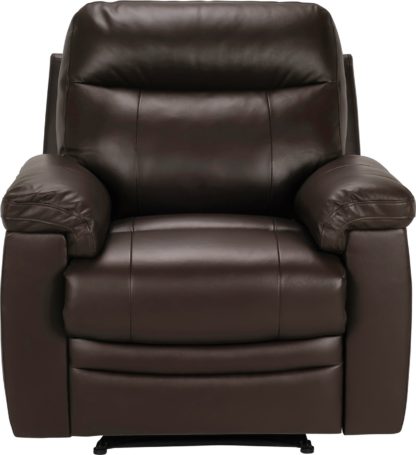 ef8653ea2becd639de989d493deee7b3e420f97e6122bfdd0644c7e65128f5fd.jpg An Image of Argos Home Paolo Leather Mix Manual Recliner Chair - Ivory