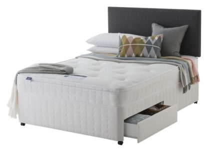 efdcce6f109eaad3e050b6290f9928ce1db8796614f7e22064e9ebe7915e9b7c.jpg An Image of Silentnight Travis Ortho 2 Drawer Divan - Small Double
