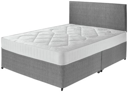 f019d12d1a393f1e0fd81d42b5fb49a36aca2056ff8f46d1f99ff0b2f930d43a.jpg An Image of Argos Home Elmdon Comfort Double Divan Bed - Grey