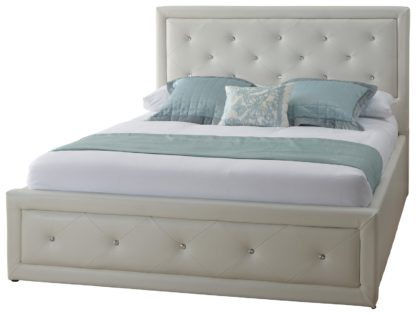 f41bb94f0a0db5840c16c6febf772fce54e150be0b1b30a7de79324b9b1cd2d5.jpg An Image of Hollywood Ottoman Kingsize Bed Frame - White