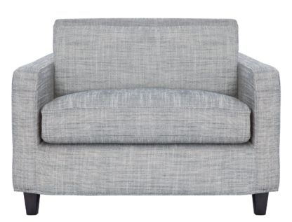 f6adeb9438c5e58faaea109df85ab62a25542c81443ed64a0ed6d57411be42ff.jpg An Image of Habitat Chester Fabric Cuddle Chair - Black and White