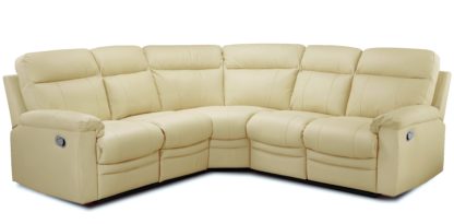 An Image of Argos Home Paolo Corner Manual Recliner Sofa - Brown
