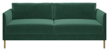 05156e927f4c578ea0c70e70f7ef557de46d31e4c54a8f85cb88c22b1c29654e.jpg An Image of Habitat Hyde 3 Seater Fabric Sofa - Green
