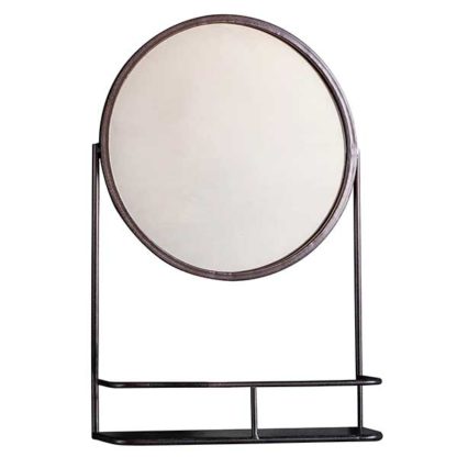 113f4387f3e4268e4195b90182bd119815fb639c9f9c0fd92cb7ee6368ddb41f.jpg An Image of Circular Mirror with Shelf