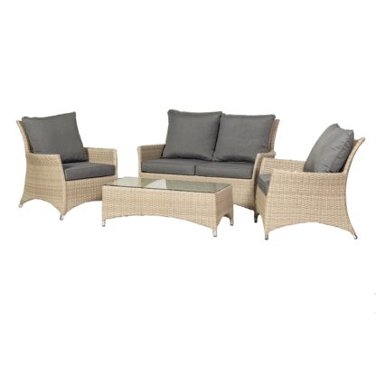 3164e003b4b3acb1d44d3fb28197237fe7fb141a6b085cb1837924aeca1ab94a.jpg An Image of Lisbon 4 Seater Deluxe Conversation Set Cream