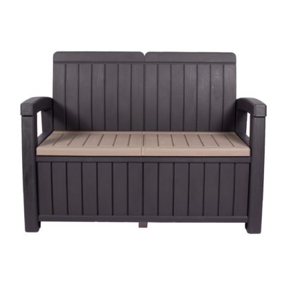 330c733cac5e518d167ffad12f2cae9dae3af523f4be22dcd2cdf81a4a0ab24a.jpg An Image of Faro 2 Seater Black Storage Bench Black