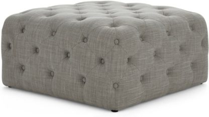 40e68188da4a8416e1c7a1614400c1d365dceaa890caeb16f2e90c4fe609a889.jpg An Image of Hampton Square Pouffe, Linen Mix Grey