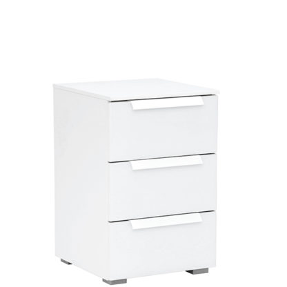 4a468edc144fc13e1752fb4ef83493af2a630eb7447d7084dabf00dadbe492c5.jpg An Image of Atlanta 3 Drawer Bedside Crystal White and Alpine White