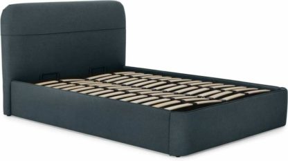 5dac9ce30b9f26a98e7b74ff73619704231b231694be6d18bacf31a1557bd6ee.jpg An Image of Baya King Size Ottoman Storage Bed, Aegean Blue