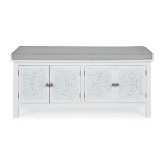 An Image of Samira Storage Bench White