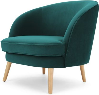 8dd80bd6490f45fae9f3cb17520b8c817c6fdb6a23a8d5324dc4fba317a303d9.jpg An Image of Gertie Accent Chair, Seafoam Blue Velvet