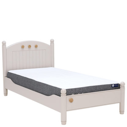 8fbadbb2057f60cc2daaed1097d59b03023e502e0968f049c889235ed28b767e.jpg An Image of Children's Buttons Single Bed - Rubberwood With a Stone Painted Finish
