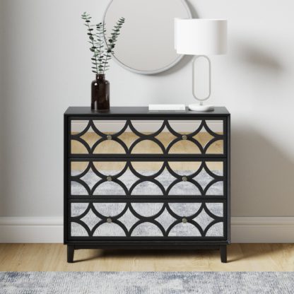 8fe803d55275fd34ec93bed4b8085730f7d56f591f5f694cf42f06ea90cfc2b8.jpg An Image of Delphi Black Chest of Drawers Black