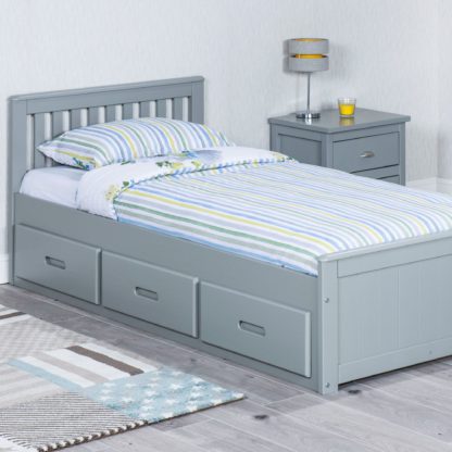 9335471572b3f4d7ae63c030178cf348d0f443779f663d8559018366f84a50a9.jpg An Image of Mission Grey Storage Bed Grey
