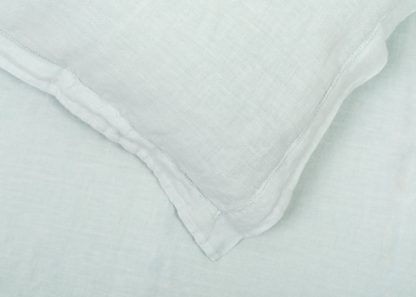 978be5a9fdf279e9e5a13eebef47656b1b5fa9e0c687e8094f6c0e94d4b9c31f.jpg An Image of Heal's Washed Linen Mint Fitted Sheet King