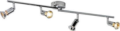 bf1a226dc134c55833de876c2b71e43f43b7994cec30607dcbb67c7dfc311fc2.jpg An Image of Argos Home Cromer 4 Spotlight Ceiling Bar - Chrome Plated
