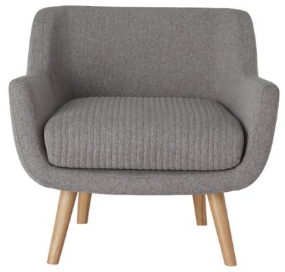 c18b29a15a8351e3b6d6918d6dc3e41392bdcabd27f718105687f2c8cf0948e8.jpg An Image of Habitat Nellie Fabric Accent Chair - Grey