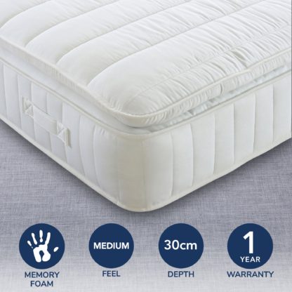 d4a5df863d7bf999fa3bea9355966eda906418a650b55be47805ced8c67ea68c.jpg An Image of Medium 1000 Pocket Pillowtop Mattress White