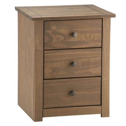 d8926161893b6013753b0427516eaecef25696e4383d335a658b7968c434d0a3.jpg An Image of Santiago 3 Drawer Bedside Table Natural