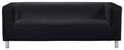 e1eafc54a2fc645e11a4a7252d95c0a437160d045eca72f6f640b4bb28d9f692.jpg An Image of Habitat Moda 3 Seater Fabric Sofa - Black