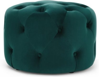 eef74a1546c3af68ca6183133bab5e805f2fc477aaa3e47fbd05e9e4fe8bcfdf.jpg An Image of Hampton Small Round Pouffe, Seafoam Blue Velvet