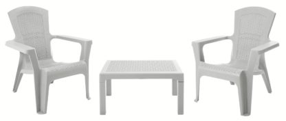 045bd78c331a314f88bc75b13a7f6a87cdfe5cba4ab4ef20cdcb668678a01aed.jpg An Image of Argos Home Baltimore 2 Seater Bistro Set - Light Grey