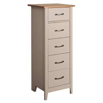 102bd6a60c1597101d2b2664e870bd7575be8c6d4ef160009a0f24bbf2acb321.jpg An Image of Norfolk Grey 5 Drawer Chest Grey