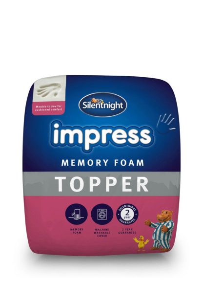 8e15333d2b237aeb82279ee130c68aabd84a8b122512bfed54888b0bc3c16be6.jpg An Image of Impress Memory Foam Single Mattress Topper5cm