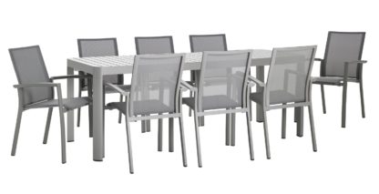 95c1798dbe5e0b7684517b6612b1578d2ca593beb5b7262991f0d2fbf6d811d2.jpg An Image of Habitat Blake 8 Seat Table Set With Chairs