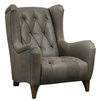 b4f1fa15cfc036b6bb4242e4391d4e3060740666ff06be900cd862690833b52f.jpg An Image of Elena Leather Accent Chair