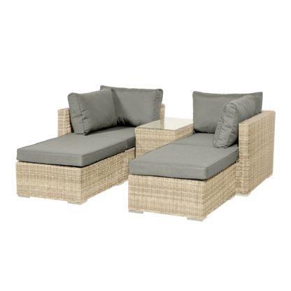 bc60f88f5e9092993f3f9fe1f579fb482d3facd6f3b3dac521908b889592a5a7.jpg An Image of Lisbon 4 Seater Relaxer Set Grey