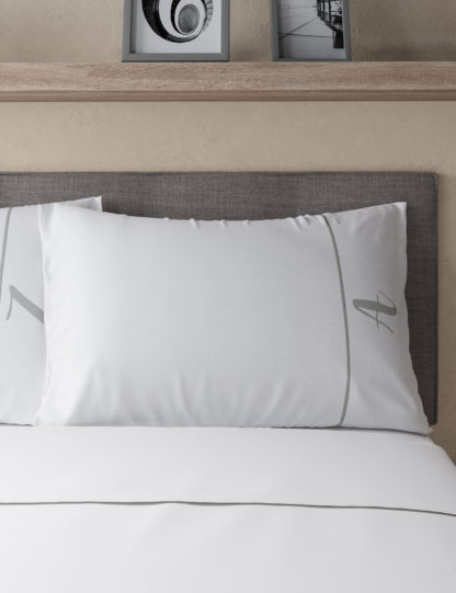 c532ddff288903714edfa4919e511afb6edd2475758d941d61c3c4e95321b472.jpg An Image of M&S Easy Care Alphabet Embroidered Pillowcase