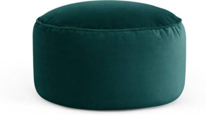 An Image of Lux Velvet floor cushion, Seafoam Blue Velvet