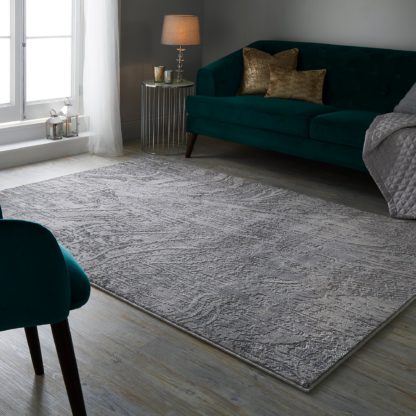 e9a03db71e3fddcf9620db11aff0fbed3c1ae54dceb13b9ca4d3df8126ee1b83.jpg An Image of Arissa Rug Silver and Grey