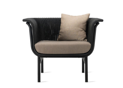 ef1fb7dc63f913451c43be1d93287f7aa2f8735800586f840c8aa8d551007eb2.jpg An Image of Vincent Sheppard Wicked Lounge Chair Black & Almond