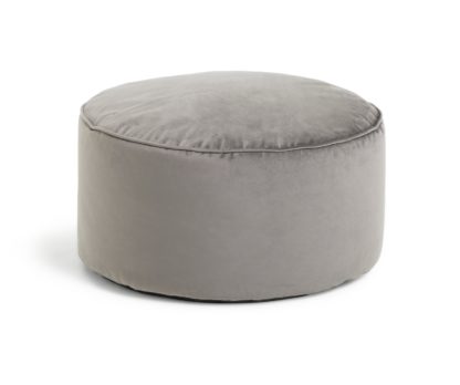 01a51127dd887ad5cd2fa40b233054ddbf3f74f4bf8742eae78fefb715ea5f30.jpg An Image of Argos Home Drum Velvet Bean Bag - Petrol Black