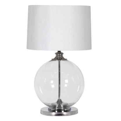 062d751330b8743b639338cb5f304cd37056781deaa5e8591a13de8ca4575bc7.jpg An Image of Glass Ball Table Lamp, Chrome