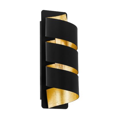 0fb4748c07b192a0bb812359e2b5f9db772916a6f2aaac9c6e03fbb66a851ca1.jpg An Image of Eglo Elizondo Wall Light - Black and Gold